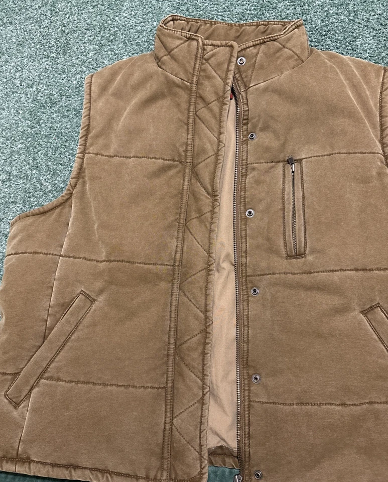 Chaleco acolchado SUNDANCE bronceado para mujer cuello falso X-grande Foto 1 de 4