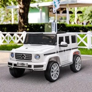 12V Benz G500 Licensed Kids Electric Car with Remote Control, White - Picture 1 of 11