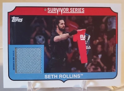 Tarjeta 2018 Topps WWE SETH ROLLINS usada en eventos reliquia insertada #/299 serie Survivor Foto 1 de 3