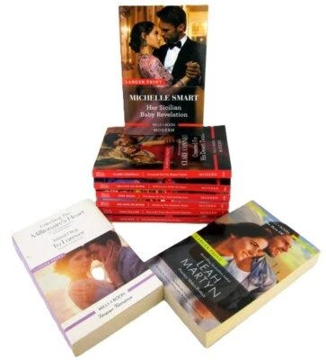 9 x Mills & Boon IMPRESIÓN GRANDE Moderno Romance Libro Paquete Sexy PB Ficción Lote Foto 1 de 4