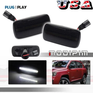 2X White LED Front Side Marker Lights For 2005-06 Chrysler 300 & 2007-16 Sebring - Picture 1 of 10