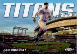 2023 Topps Chrome Titans #CT17 Julio Rodriguez Seattle Mariners Insert Card - Picture 1 of 2