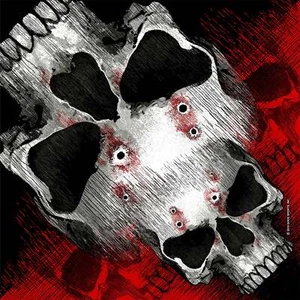 JUMBO SKULL Artwork Biker's Headwear Face Cover Neck Warmer BANDANA, 21" x 21" - Picture 1 of 1