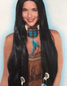 black native american wig halloween accessory - Picture 1 of 3