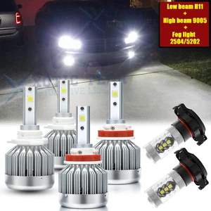 For Dodge Durango 2011-13 6000K White LED Headlight High Low Fog Light Bulbs Pkg - Picture 1 of 12