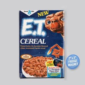 E.T. CEREAL - 2" x 3" FRIDGE MAGNET (vintage box retro art toys et extra) - Picture 1 of 3