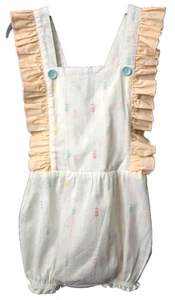 Easter Matilda Jane Romper Shorts 4 4T Shortalls Overalls Dungaree Ruffle Bow - Picture 1 of 9