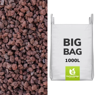 Lavamulch rot/braun, Körnung 8/16 mm, 1000 Liter im BigBag - Bild 1 von 4