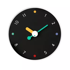Minimalist Modern Wall clock with Glass Cover & Silent, Non Ticking Movement - Picture 1 of 10
