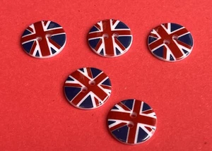 Union Jack Bandera Botones 18mm x5 - Imagen 1 de 1