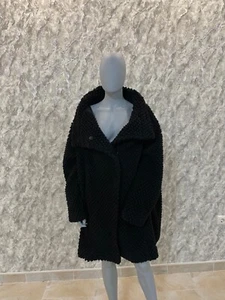 Rundholz Cappotto Oversize Nero Texture, Giacca Invernale Donna, Taglia M Moderno - Foto 1 di 21