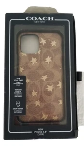 Funda Coach delgada envolvente para iPhone 11 Pro 5,8 pulgadas Signature C caqui/lámina dorada ⭐️ - Imagen 1 de 7