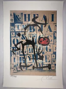 JOAN MIRO Original Vintage Art Print Lithograph Signed Limited with COA - Picture 1 of 3