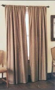 2 Fieldcrest Luxury Taupe Windon Panels (1 pair) 108" x 84" NIP - Picture 1 of 12