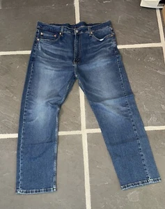 Mens Levi's 505 Straight Leg Regular Wash Denim Blue Jeans 40x30 - Picture 1 of 6