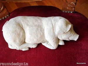 Estuco - Figura De Jardín Cerdito Durmiendo De Hormigón 150-501B Muy Dulce Cerdo - Imagen 1 de 4