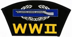 Parche de sombrero negro insignia de infantería de combate Segunda Guerra Mundial HC - Imagen 1 de 1