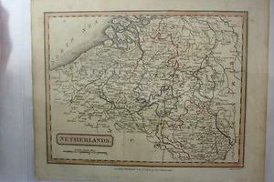 1816 Hand Tinted Map NETHERLANDS *Holland*Brabant*Luxemburg - Picture 1 of 1