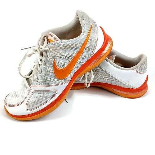 Scarpe Nike Zoom donna 8 5 arancio bianco stringate antitraccia atletiche *MINOR USURA