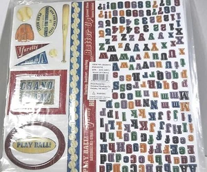 10 PIECE SPORT BASEBALL SCRAPBOOKING PAPER PACK KIT 12" X 12" - Bild 1 von 1