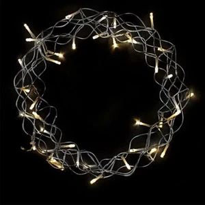 LEX LED Metallkranz Lichterkranz Adventskranz grobmaschig warmweiß Ø30cm 40 LEDs - Bild 1 von 1