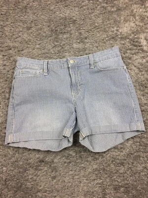 GAP сексуальный парень шорты женщин размер 4 белый синий в полоску - Изображение 1 из 4