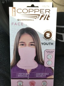 Copper Fit Guardwell Face  Protector Pink Youth/ Copper Infused - Picture 1 of 4