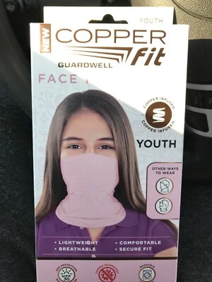 Copper Fit Guardwell Face  Protector Pink Youth/ Copper Infused - Image 1 of 4