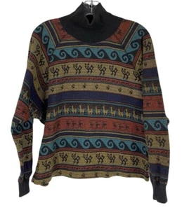 Vintage Christian de Castelnau Liquette Top Avant Garde Soft Cotton Large Aztec - Picture 1 of 10