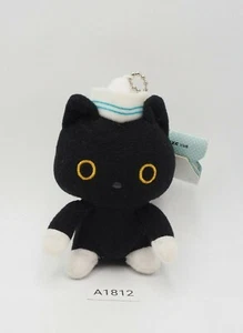 Kutusita Nyanko A1812 Black Cat Keychain mascot San-x Plush 3.5" Toy Doll Japan - Picture 1 of 8