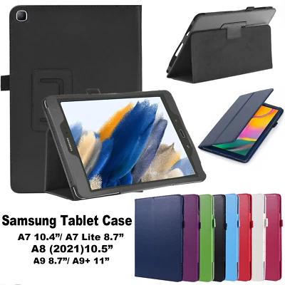 Tablet Case For Samsung Galaxy Tab A A7 Lite A8 A9 Plus Flip Leather Stand Cover - Image 1 of 4