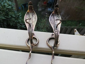 2 BRASS/COPPER COBRA SNAKE PIECES, ABOUT 20CM LONG, GOOD COND. - Picture 1 of 6