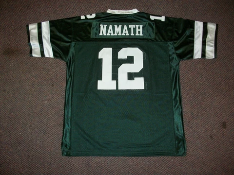 JOE NAMATH Unsigned Custom New York Sewn Green Football Jersey Sizes S-3XL Cover