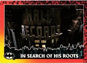 1992 Topps Batman Returns tarjeta coleccionable #35 en busca de sus raíces - Imagen 1 de 2