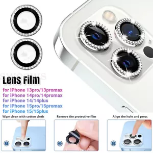 2/3x Glitter Camera Protector Lens Cover Protective For iPhone 15 14 13 Pro Max - Picture 1 of 22