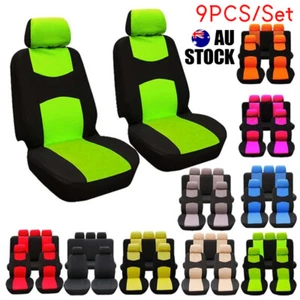 Car Seat Covers Universal Full Set Split Set of 4/9PCS Multi-Color Protector AUS - Picture 1 of 21