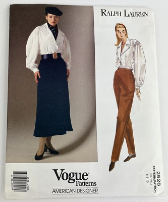 Vogue 2528 Ralph Lauren Skirt, Pants, Top Sz 6 8 10 UC Sewing Pattern FF VTG OOP - Image 1 of 4