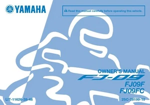 Yamaha Owners Manual Book 2015 FJ-09 FJ09F FJ09FC - Picture 1 of 12