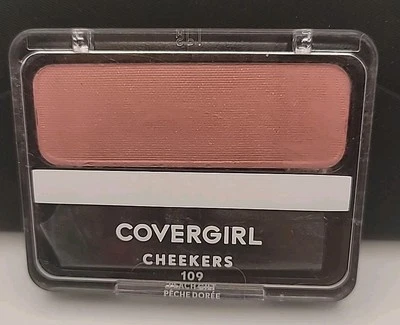 COVERGIRL Cheekers Face Blush #109 Peach Gilt Cheek Makeup .12oz Beauty New  - Image 1 of 4