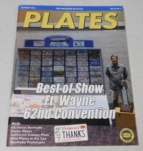 ALPCA PLATES magazine August 2016 Ft. Wayne Indiana license plate convention - Picture 1 of 1