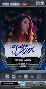 Star Wars Card Trader Chrome Galaxy Sabine Wren Signature EPIC *DIGITAL* - Picture 1 of 2