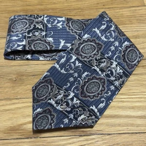 NEW Vintage Stafford Executive Blue & Burgundy Classic Italian Silk Tie Perfect - Picture 1 of 4