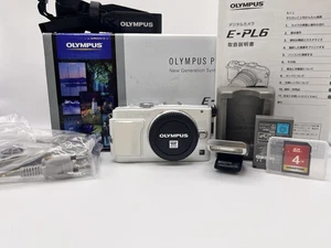 [Mint With box] Olympus Pen Lite E-PL6 Digital Camera white　2745shots from japan - Picture 1 of 14