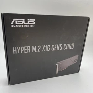 ASUS Hyper M.2 x16 Gen5 Card Supports up to 4 NVMe M.2 SSD - Picture 1 of 3
