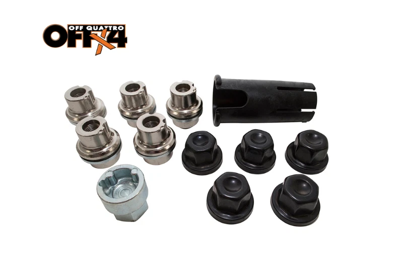 Kit 5 Dadi Antifurto per Cerchi in Lega – Land Rover Defender, Discovery 1 - Immagine 1 di 1