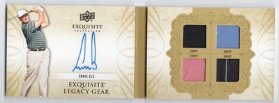 2014 Upper Deck Exquisite Golf Legacy Gear Booklet Auto Ernie Els 10/25 - Image 1 of 2