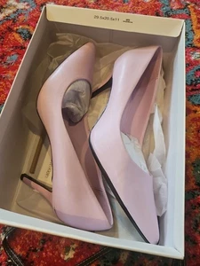 Calvin Klein Gayle Nappa Pumps Stone Pink Leather Heels Women's Size 10 - Picture 1 of 9