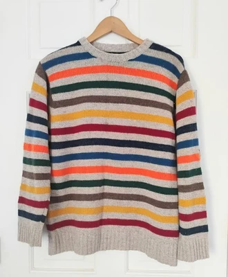 Suéter Vintage Gap Niños XXL/Adultos S/M Coloridas Rayas Lana de Cordero Años 90 2000 Foto 1 de 4