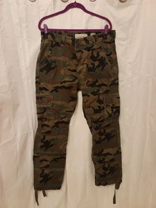 Smoke Rise grün Camo Print Catgo Hose Herren Größe 36x34 - Bild 1 von 5