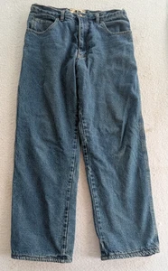 Old Mill Jeans Herren 32x32 blau Denim Fleece gefüttert Workwear Barn Chore Outdoor - Bild 1 von 5